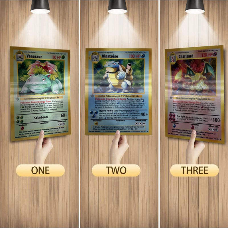 Anime 3D Lenticular Pokemon Poster Charizard/Blastoise/Venusaur Birthday Gifts 3D Flip Picture Room Decoration Art Home Decor